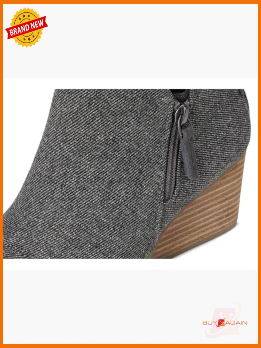 Sculpted wedge bootie with zipper, CloudBound foam insoles, 2.25" heel - Picture 6 of 7